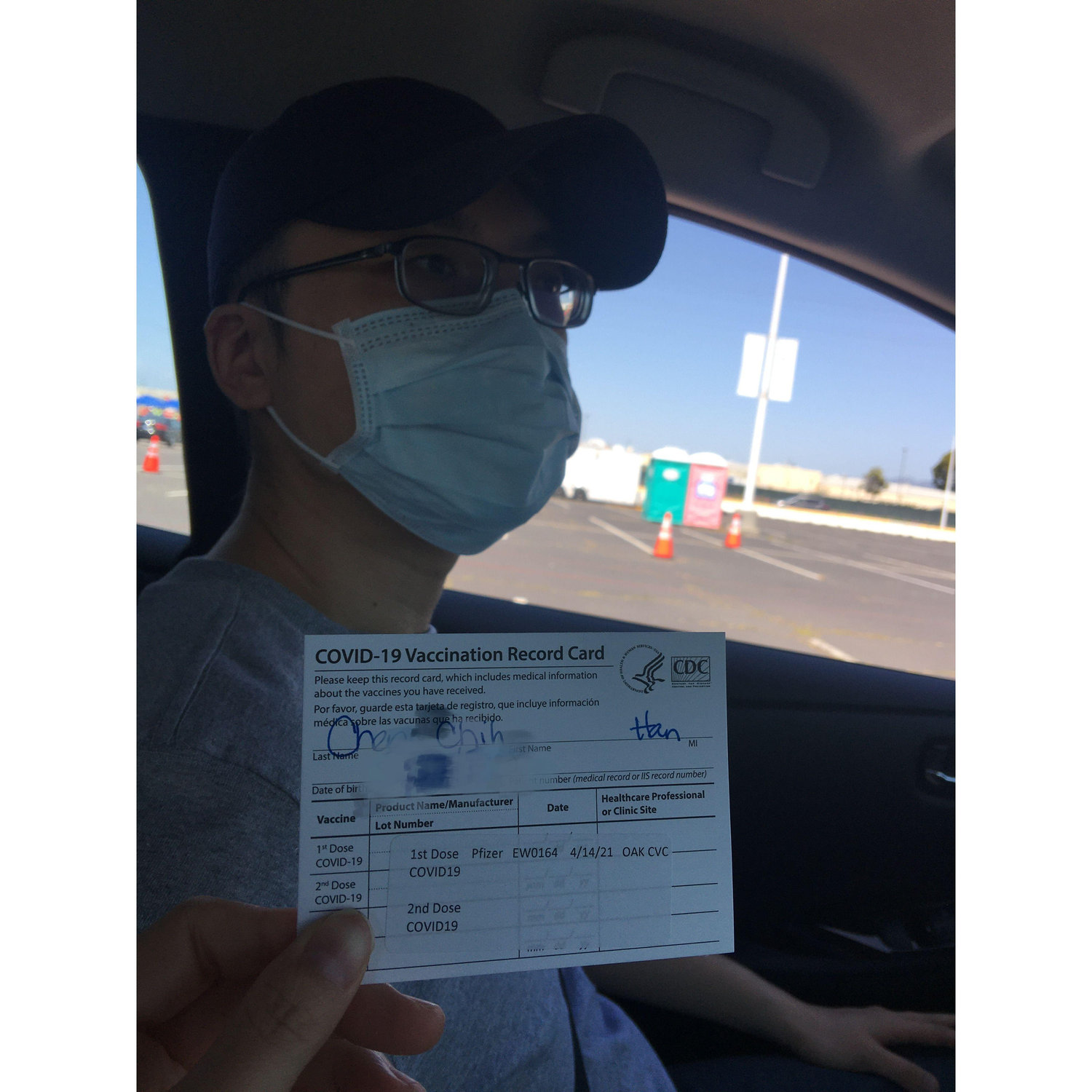 Arthur's first Covid-19 Vaccine