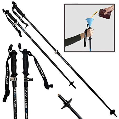 WhiSki Poles SKI Pole Flask 2.0 - Best Gift for Skiers - One Size Fits All w/Free Collapsible Funnel