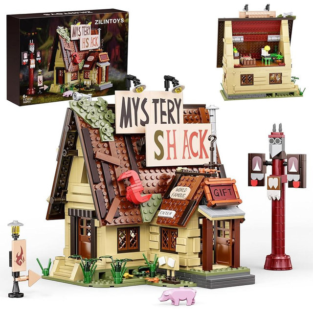 Gravity House Building Sets, Mystery Shack House Building Blocks Toy, Compatible with Lego, Collectible Buildable Fun Model Toys, Gift for 6+ Boys Girls Adults and Fans (965 PCS)