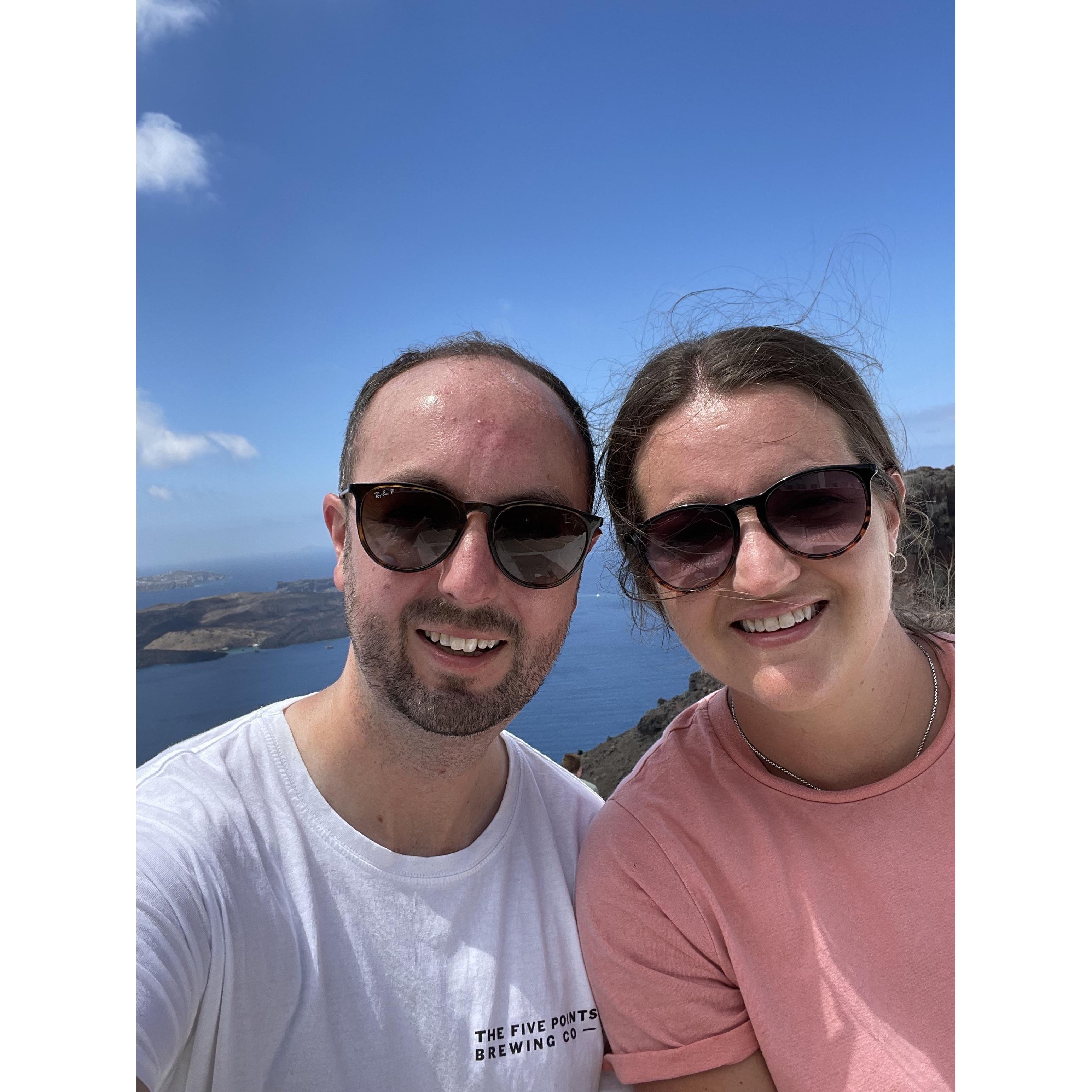 Hiking in Santorini, Greece
