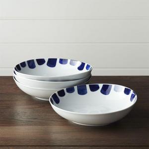 Set of 4 Como Tile Low Bowls, Crate and Barrel