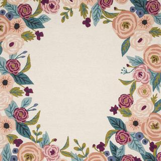 Les Fleurs Wreath Rug