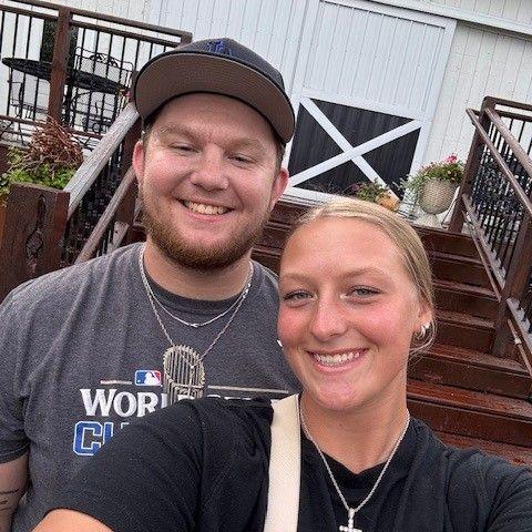 Us touring our wedding venue