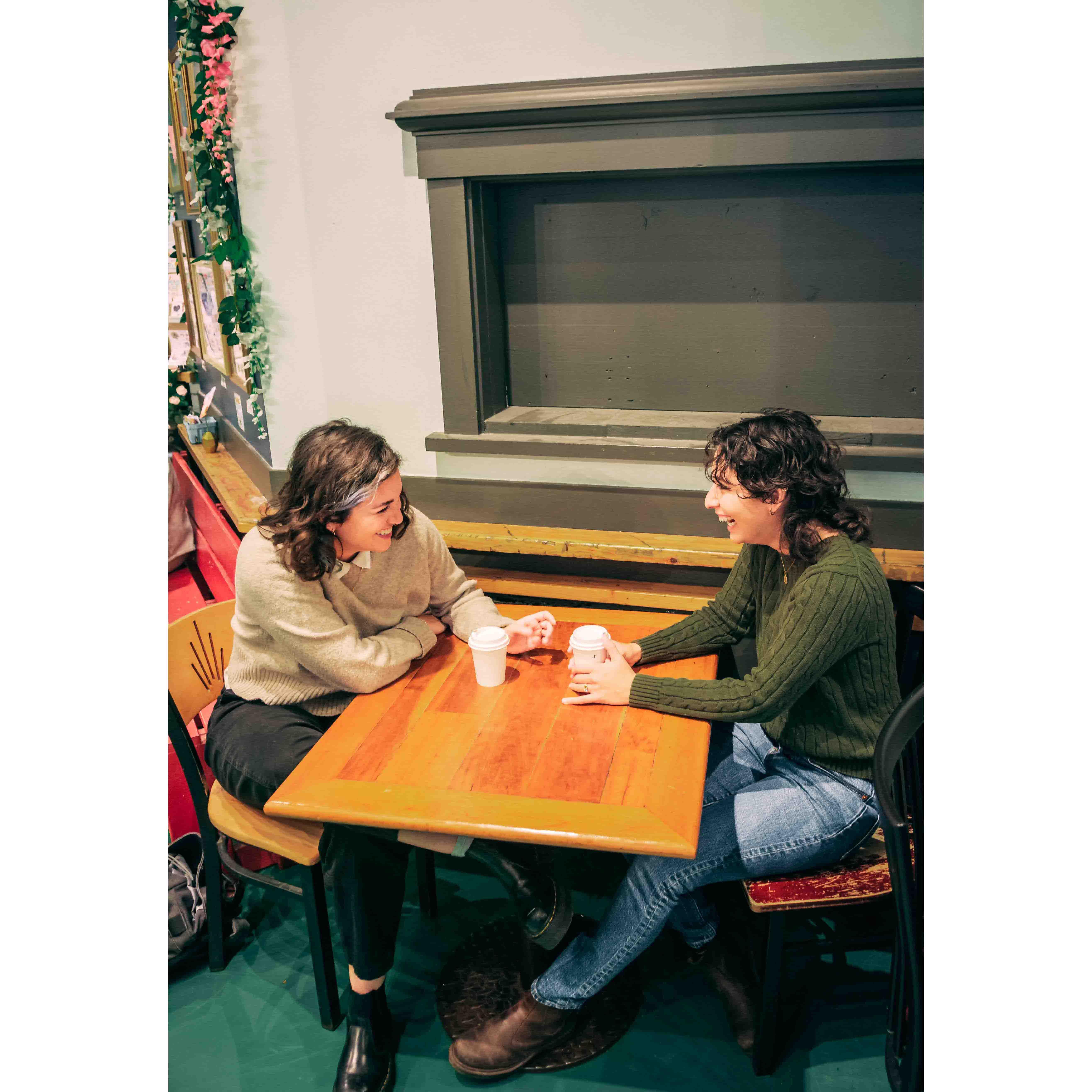 Our first engagement session with our good pal Sam, this pic was taken at the Metropolis Coffee shop where we had our first date