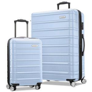 Samsonite Omni 2 Hardside Expandable Luggage with Spinner Wheels, 2PC SET (CO/L), Pale Blue
