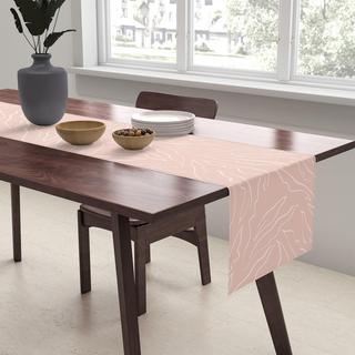 Line Art Plants Table Runner