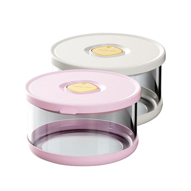 qecacvv Glass Food Storage Containers 2 Pack Microwave Safe Bowls with Lids Airtight Leakproof for Fresh Meals Perfect for Meal Prep Lunch Picnics Office White Pink