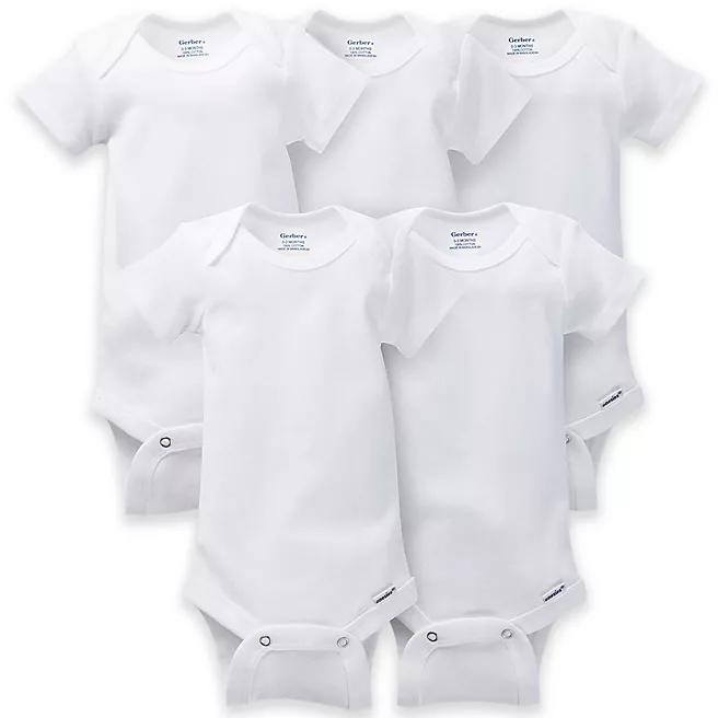 Gerber unisex-baby 8-pack Short Sleeve Onesies Bodysuits