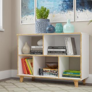 Minetta 5-Shelf Low Bookcase