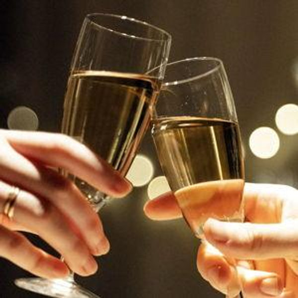 Bottle of champagne to toast to our love