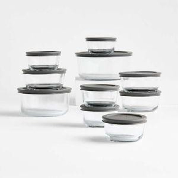 Pyrex 20-Piece Glass Food Storage Set + Reviews | Crate & Barrel
