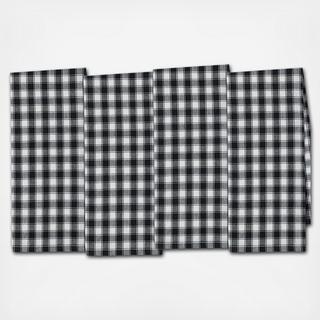 French Check Tea Towel, Set of 4