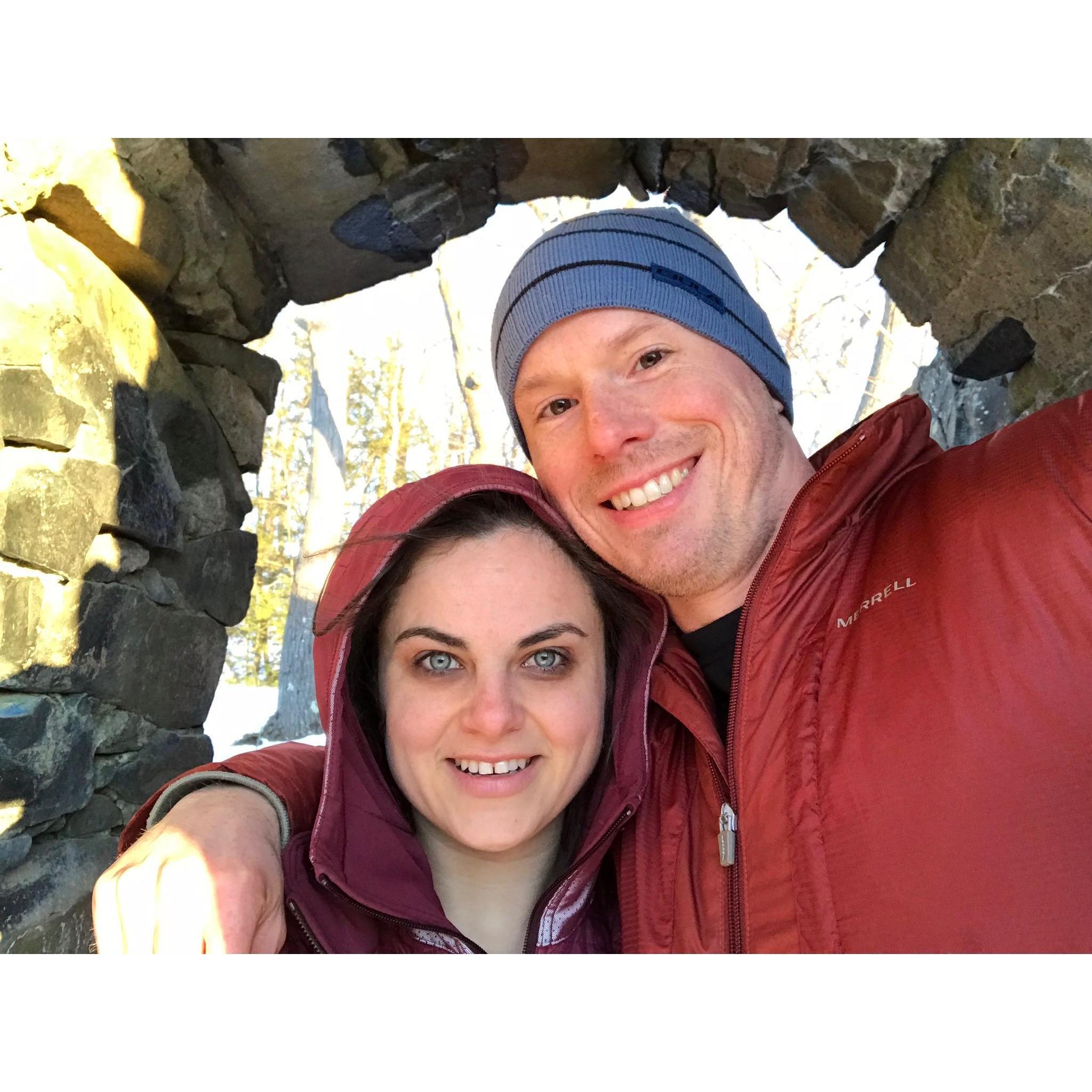 Engaged on Mt Tom!