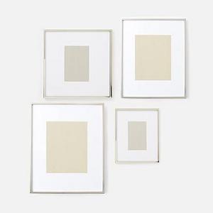 Gallery Frame, Polished Nickel, Set of 4, Assorted Sizes