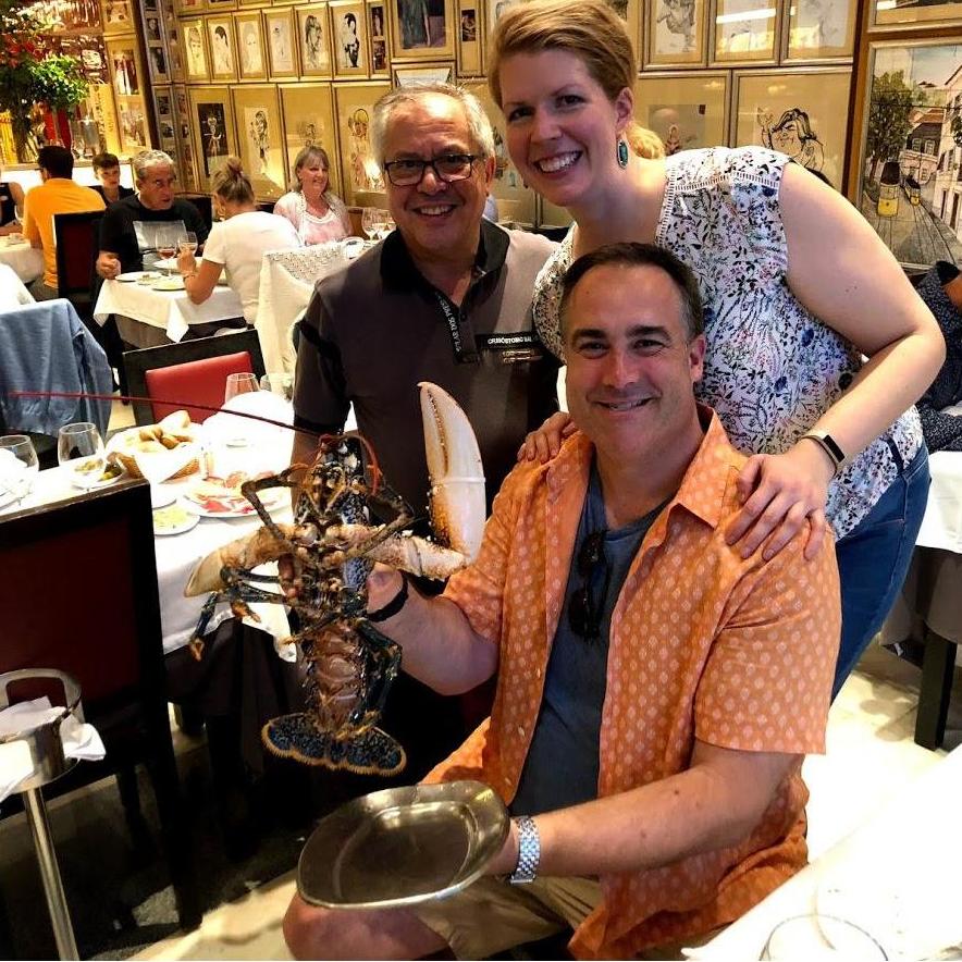 Look at that lobster! (Lord knows Rob was--literally the entire evening.)