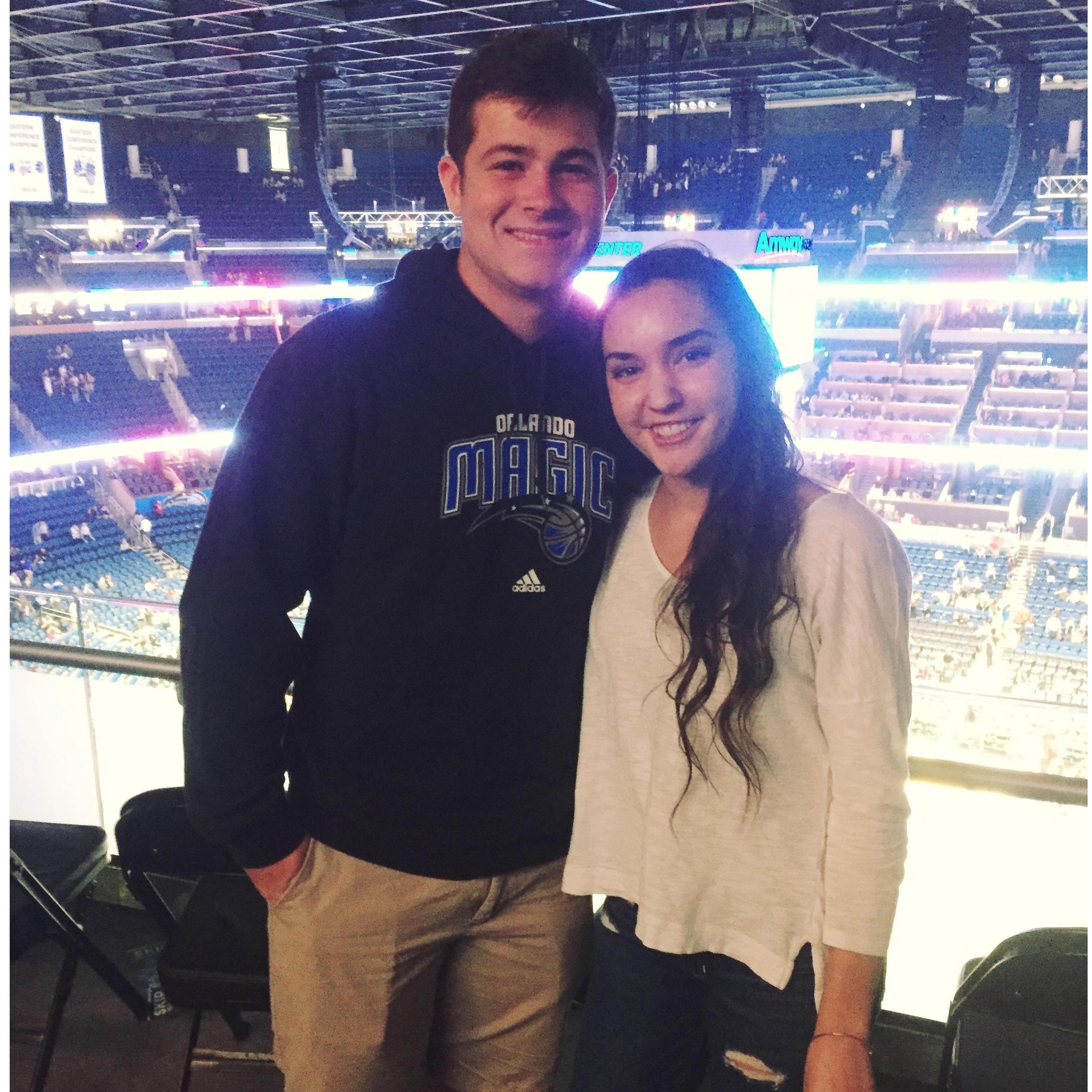 One of the first Orlando Magic games that we attended together. The Magic is Ej's favorite basketball team.