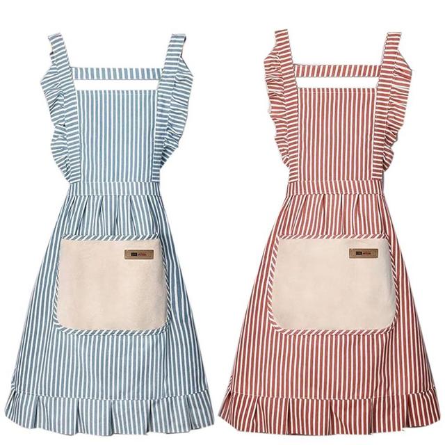 fvpxuus 2 Pack Kitchen Cooking Aprons Vest, Adjustable Bib Soft Chef Apron with 2 Pockets for Men Women