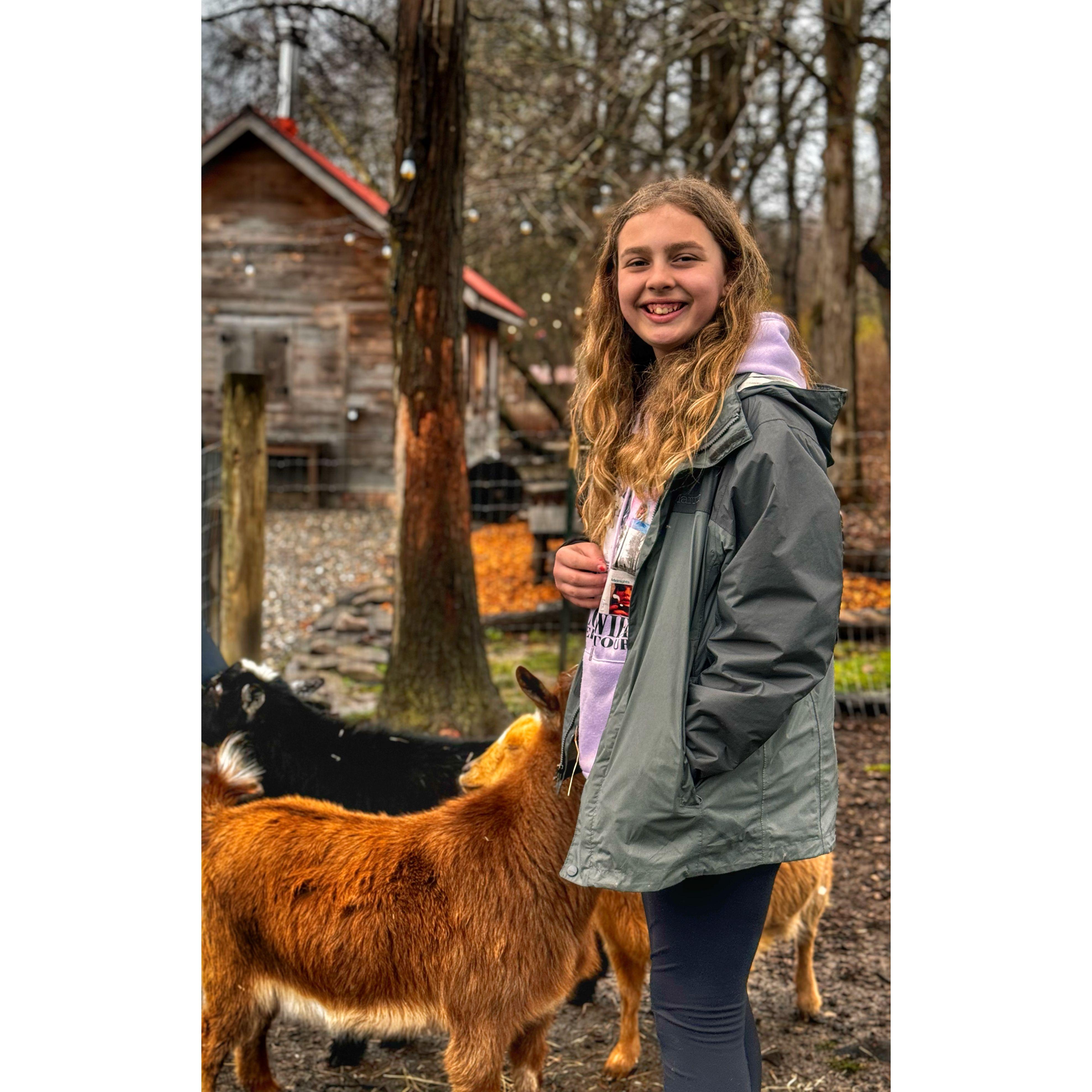 The goats are Gracie’s favorite!
