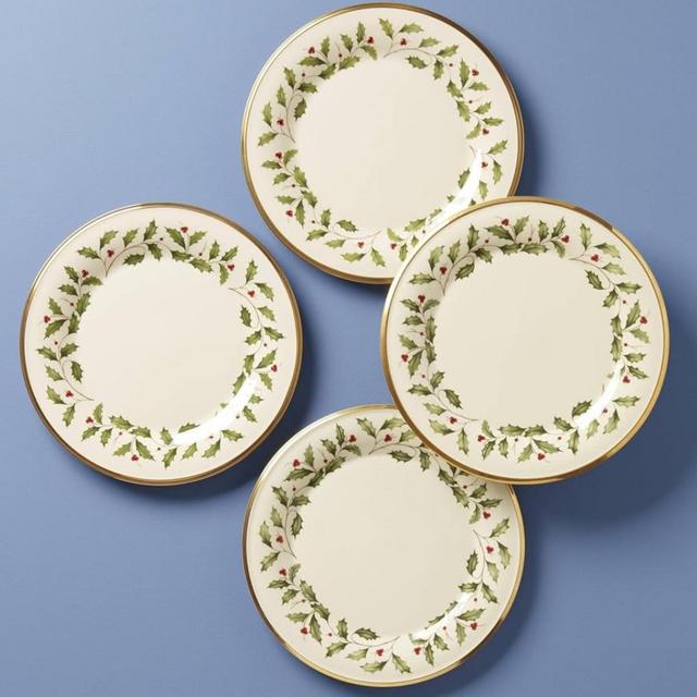 Lenox Holiday Dinnerware Plate Set of 4