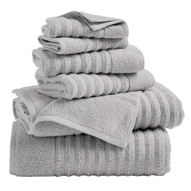 Zero-Twist, 100% Combed Cotton Ribbed Bath Towel Set