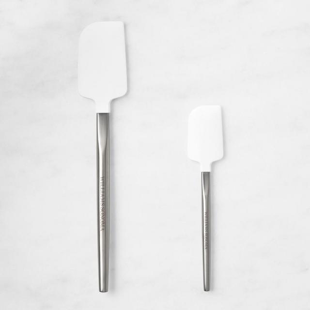 Williams Sonoma Stainless Medium and Mini Spatula, Set of 2, White