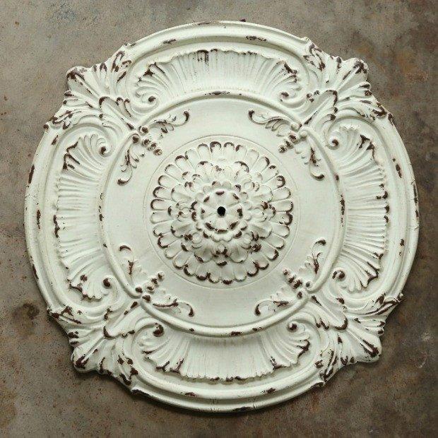 Ornate Metal Chandelier Ceiling Medallion