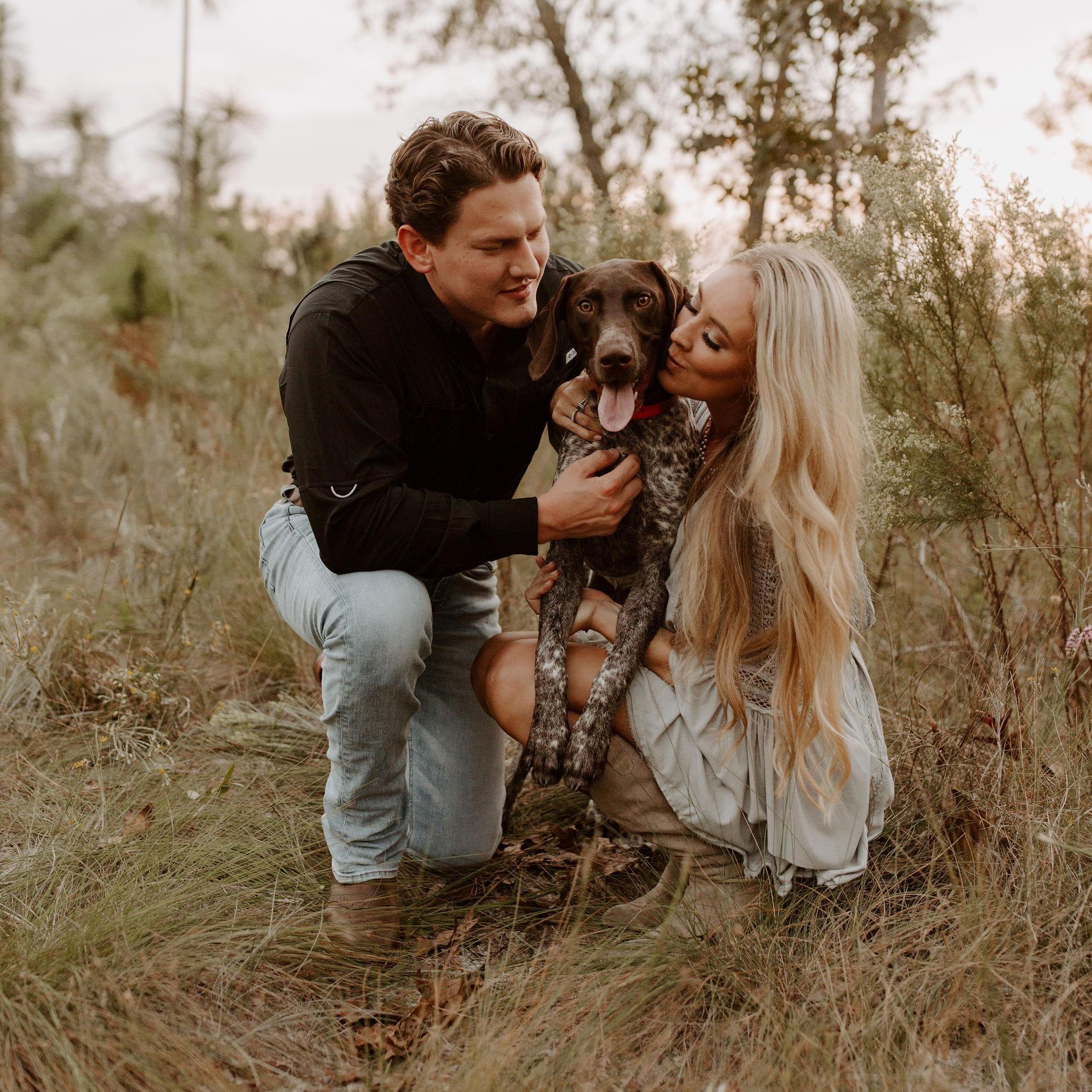 Family photo with our favorite fur child, Moose Remington