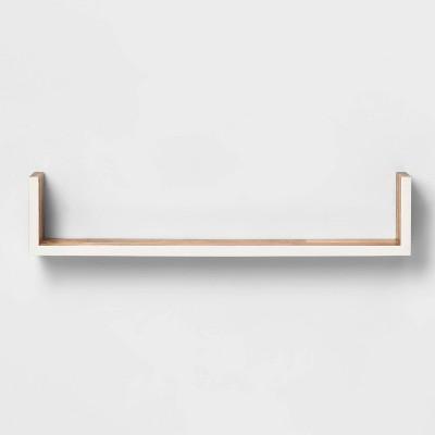 24&#34; x 4&#34; Wall Shelf with Resin Inlay Natural/Ivory - Opalhouse&#8482;