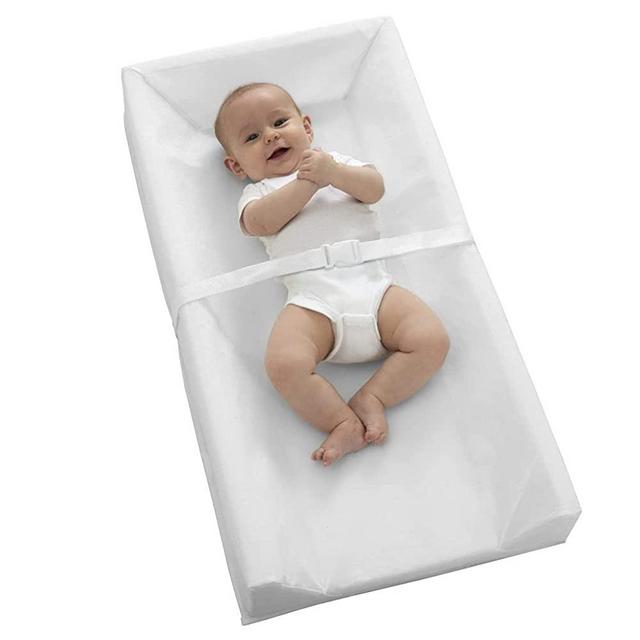 Sealy Baby Soybean Comfort 3-Sided Contoured -Diaper Changing Pad, White, 32” x 16”