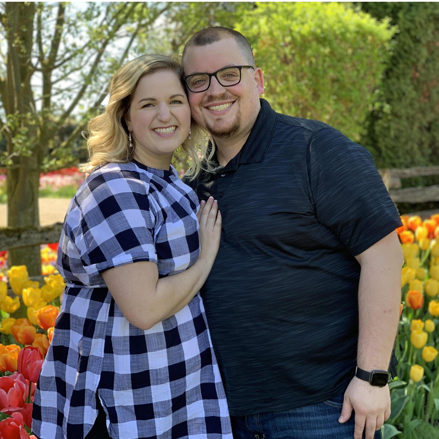 We absolutely adore going to the Tulip Festival up in Mt. Vernon every year. This was taken by our dear friends, and we just so happened to be there on our year and a half anniversary!