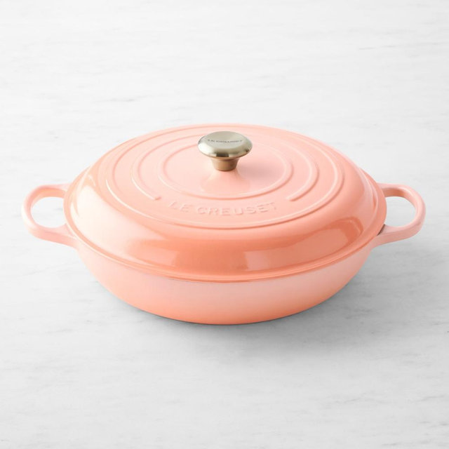 Le Creuset Signature Enameled Cast Iron Braiser, 5-Qt., Peche