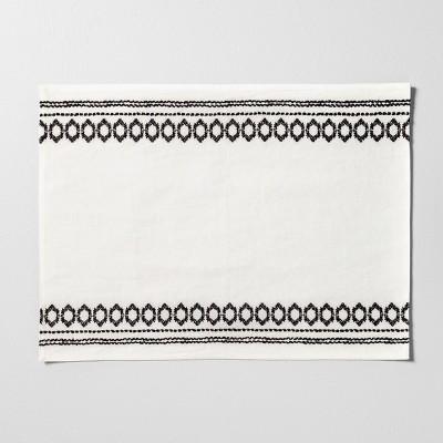 Placemat with Embroidery - Black / White - Hearth & Hand™ with Magnolia