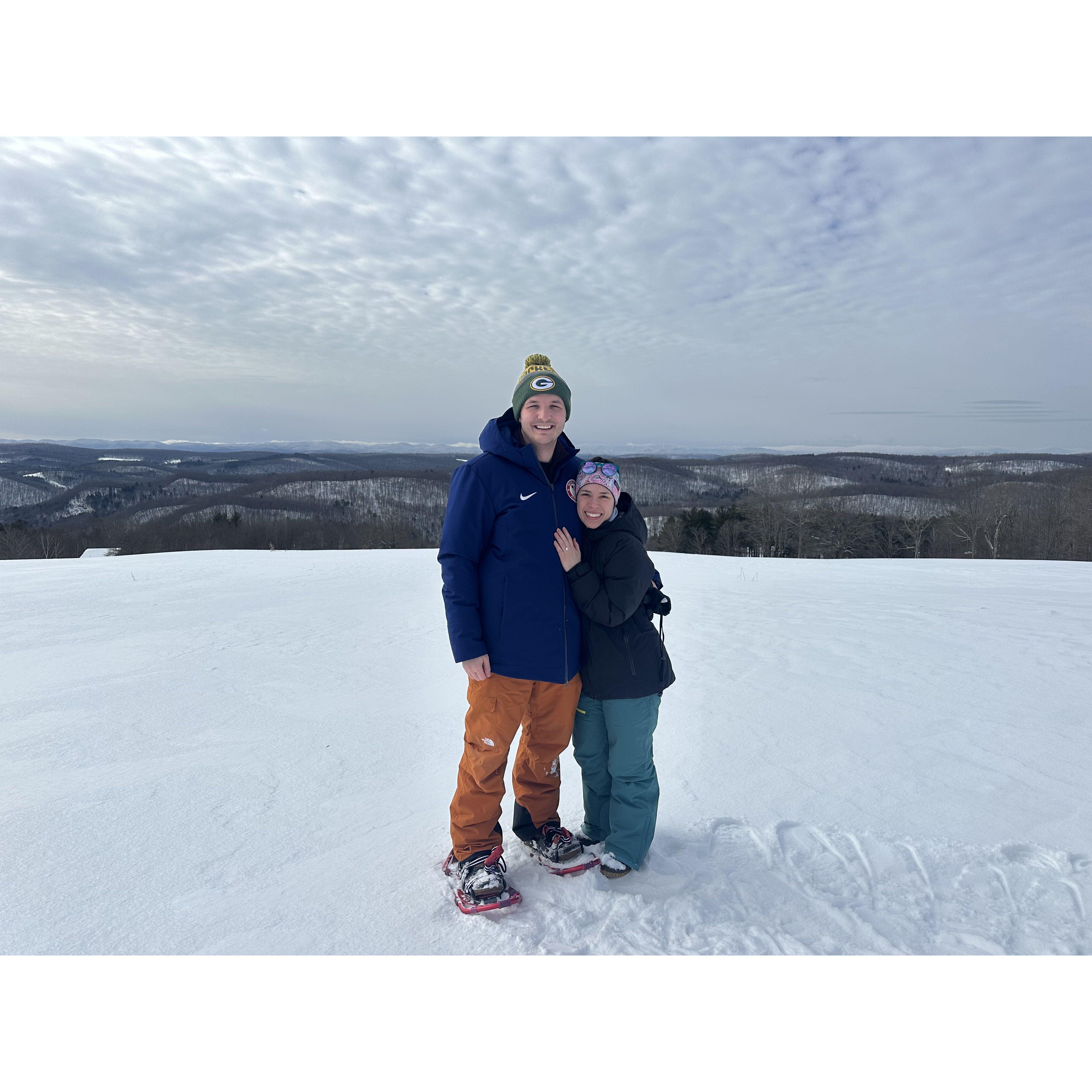 Winter hike up to our ceremony site