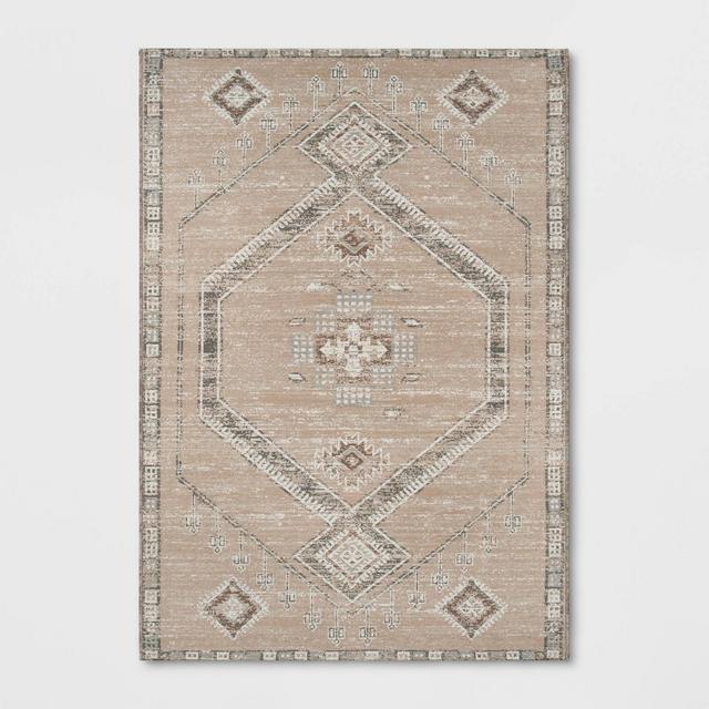 7' x 10' Sunset Moroccan Tapestry Woven Outdoor Rug Light Brown - Opalhouse™
