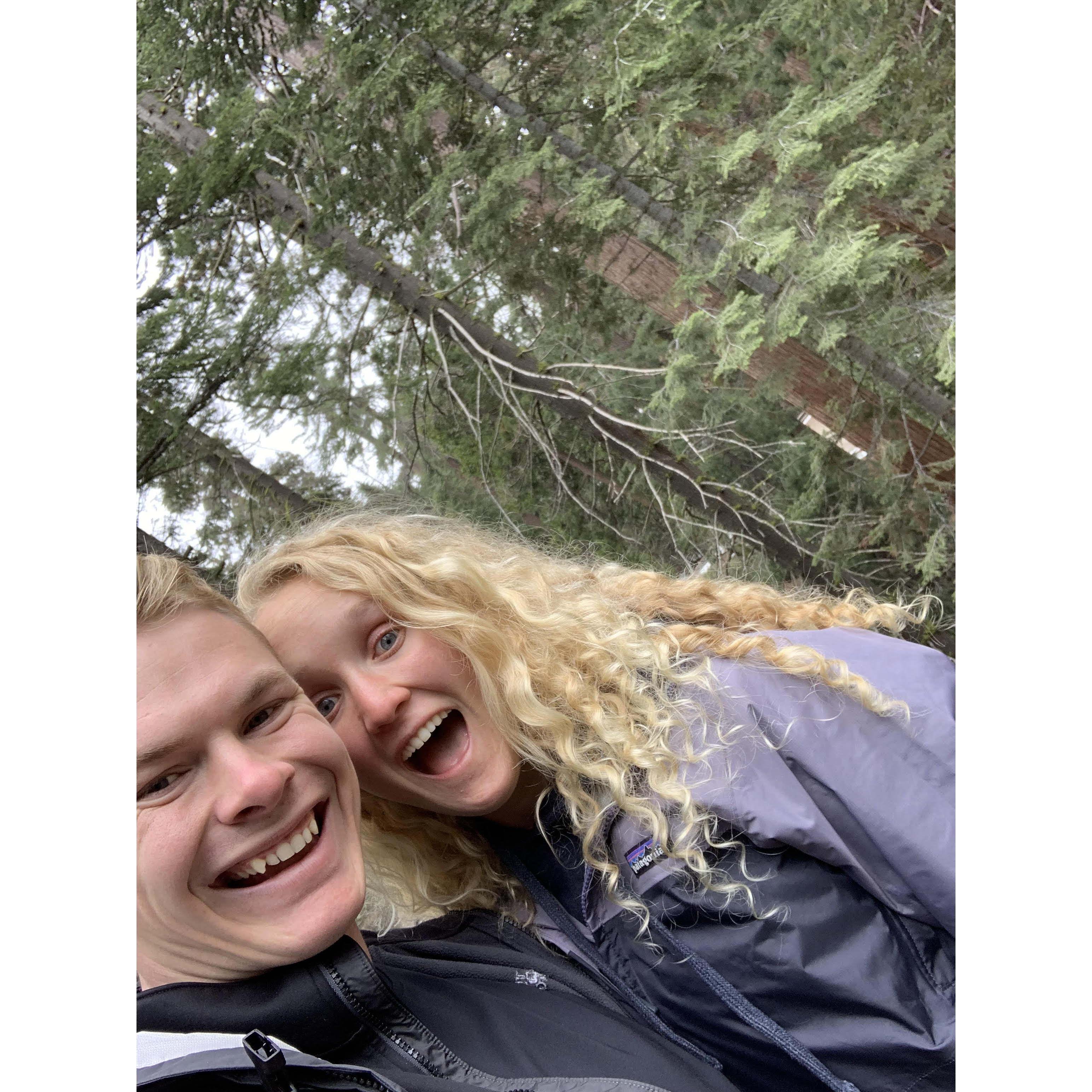 Running around Sequoia National Park, jut being goofy.