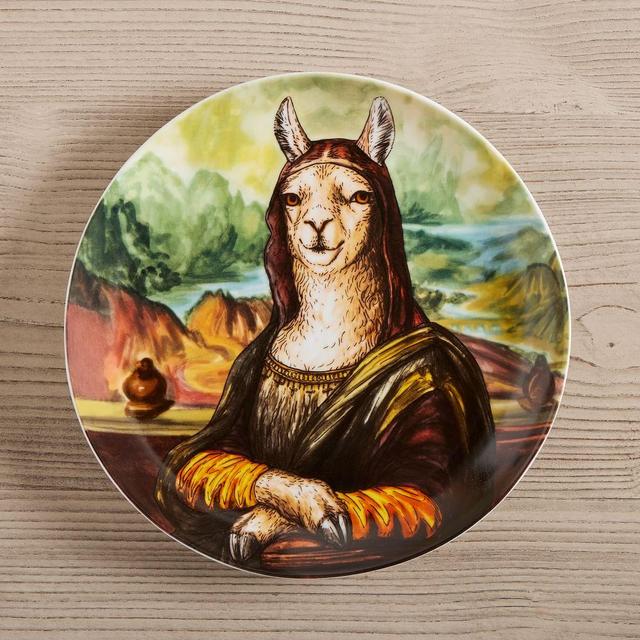 Dapper Animal Collection Llama Salad Plate