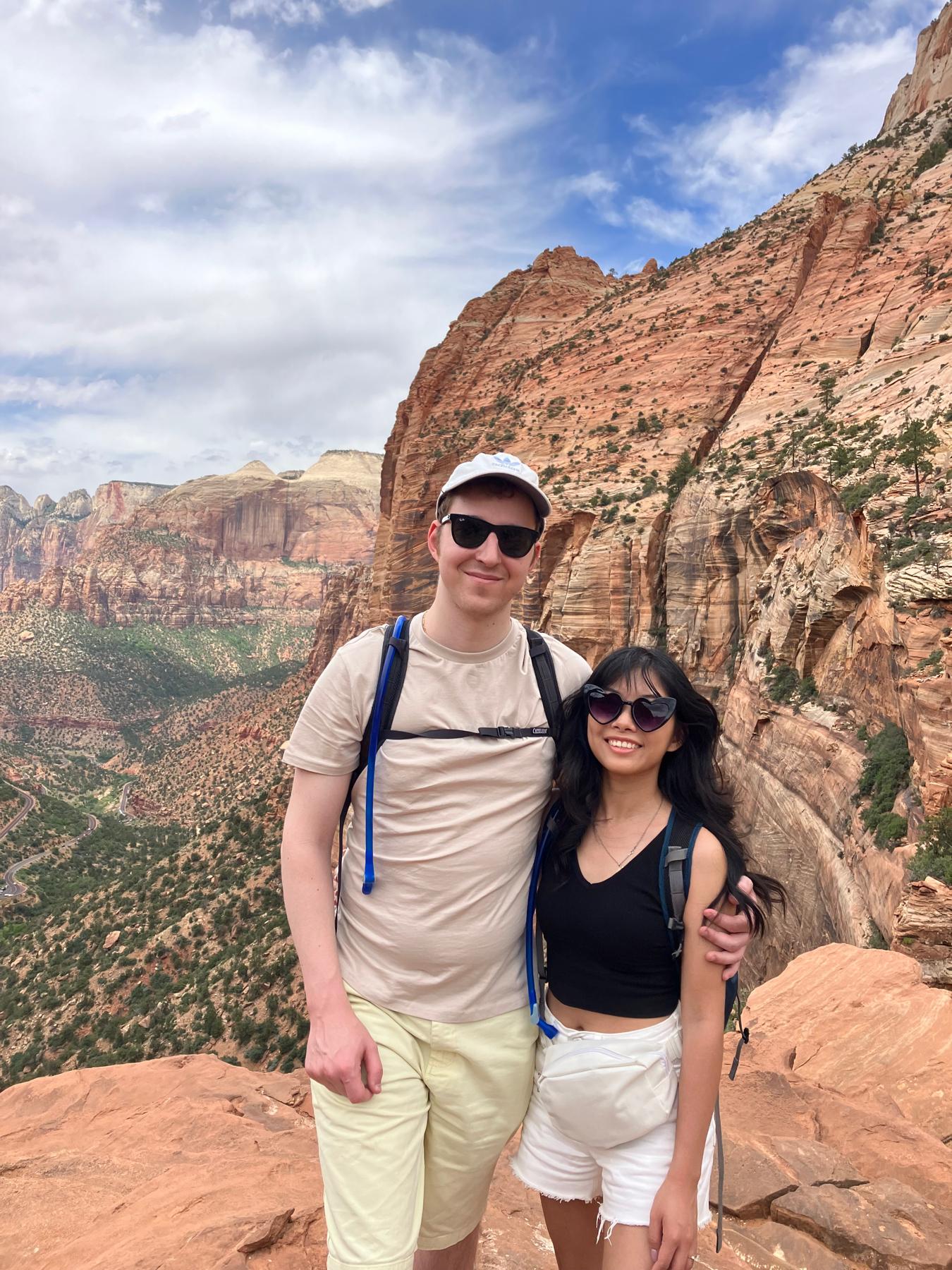 At Zion park Canyon Overlook Trail.