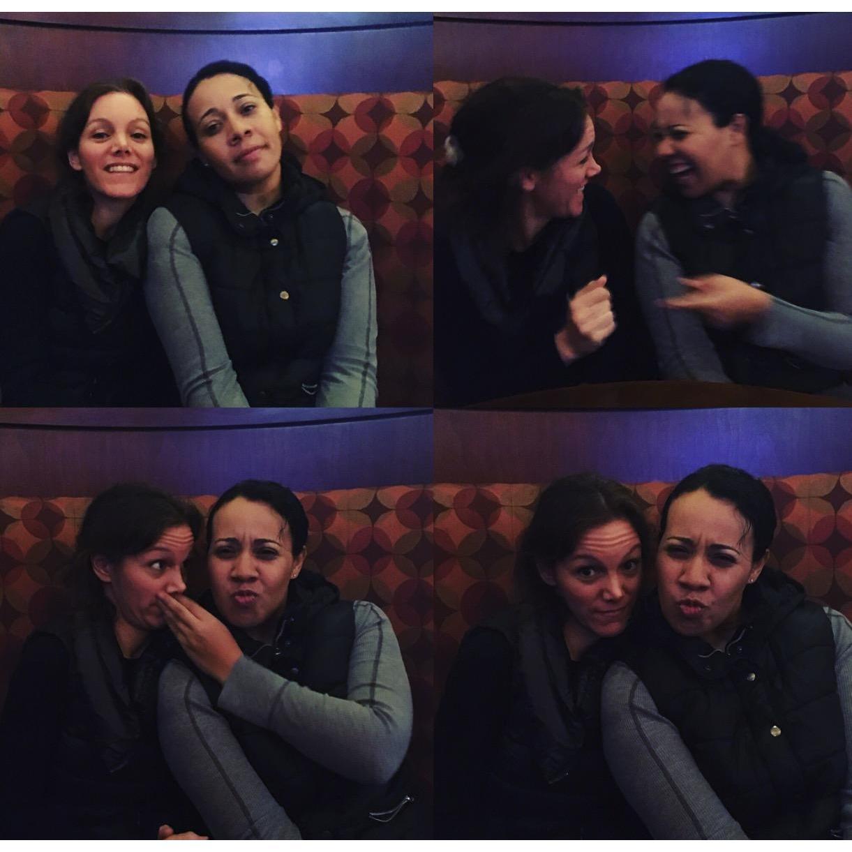 This is us. Going out for dinner and laughing at ourselves. You should try it!