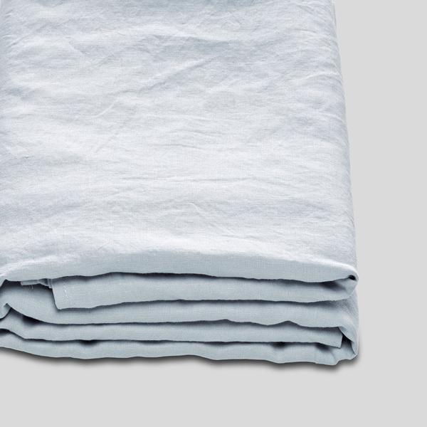 100% Linen Fitted Sheet in Mist - Queen