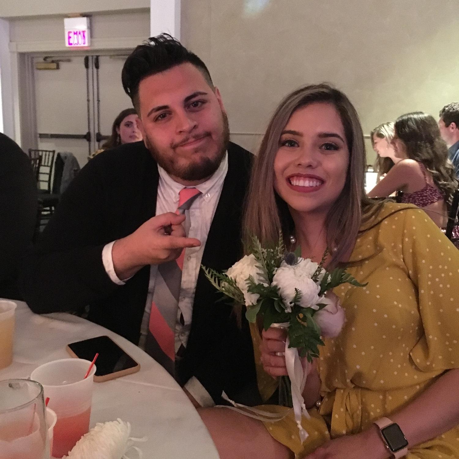 She kept catching the bouquet at EVERY wedding we went to 😒 - Sept. 2019