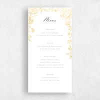 White Wedding Menu - Vicenza Foil