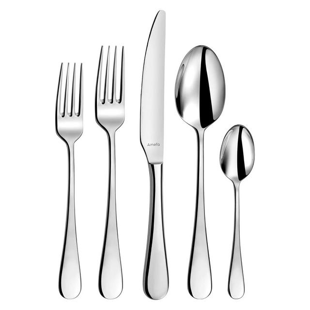 Amefa Venus 20-Piece Premium 18/10 Stainless Steel Flatware Set, High Gloss Mirror Finish, Silverware Set Service for 4, Rust Resistant Cutlery
