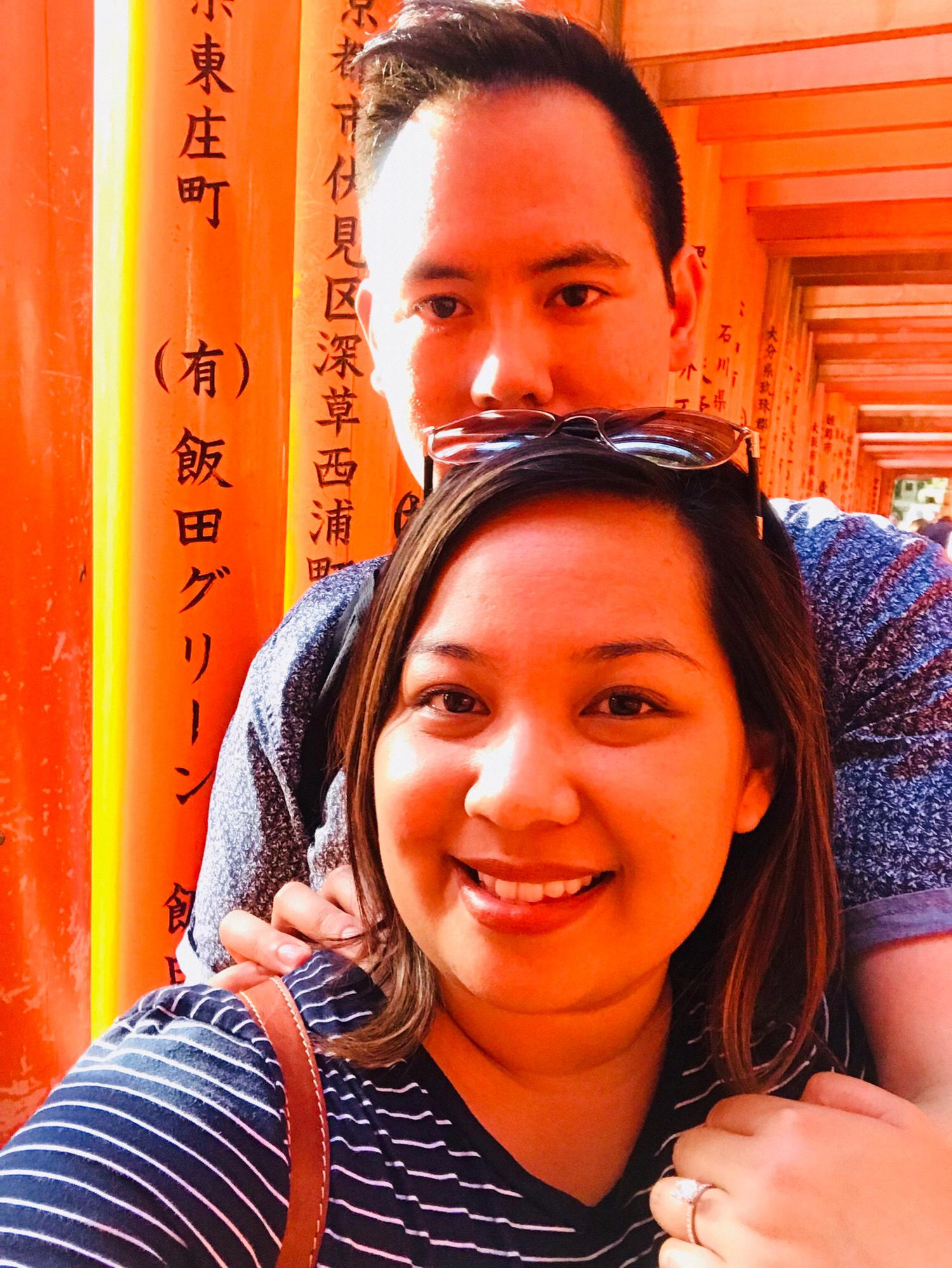 Royze couldn't complain about climbing 12,000 steps at Fushimi Inari because she just got proposed to!