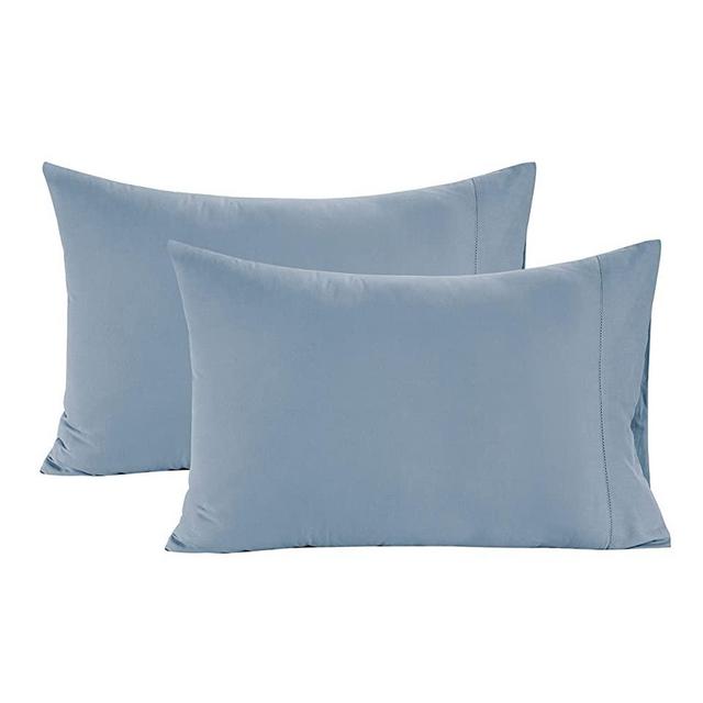LANE LINEN Pillows Queen Size Set of 2, Soft 100% Egyptian Cotton, Cool & Smooth 1000 Thread Count Pillow Cases - French Blue