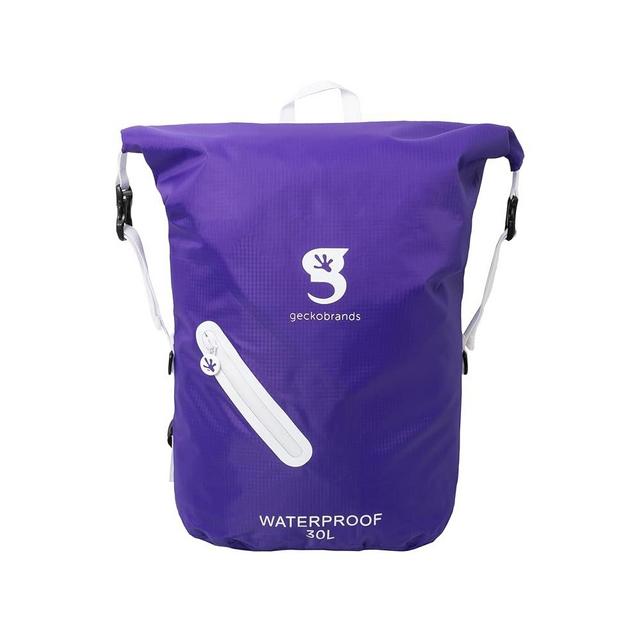 geckobrands Lightweight 30L Waterproof Backpack - Lightweight Watertight Outdoor Bag Hiking Traveling Light Water Activities