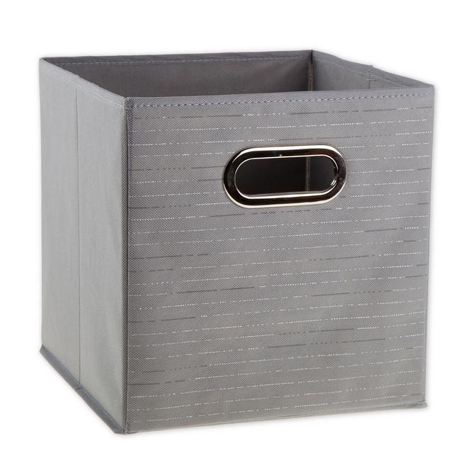 Relaxed Living 11-Inch Collapsible Bin in Silver Foil