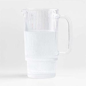 Atwell 52-oz. Ribbed Glass Pitcher