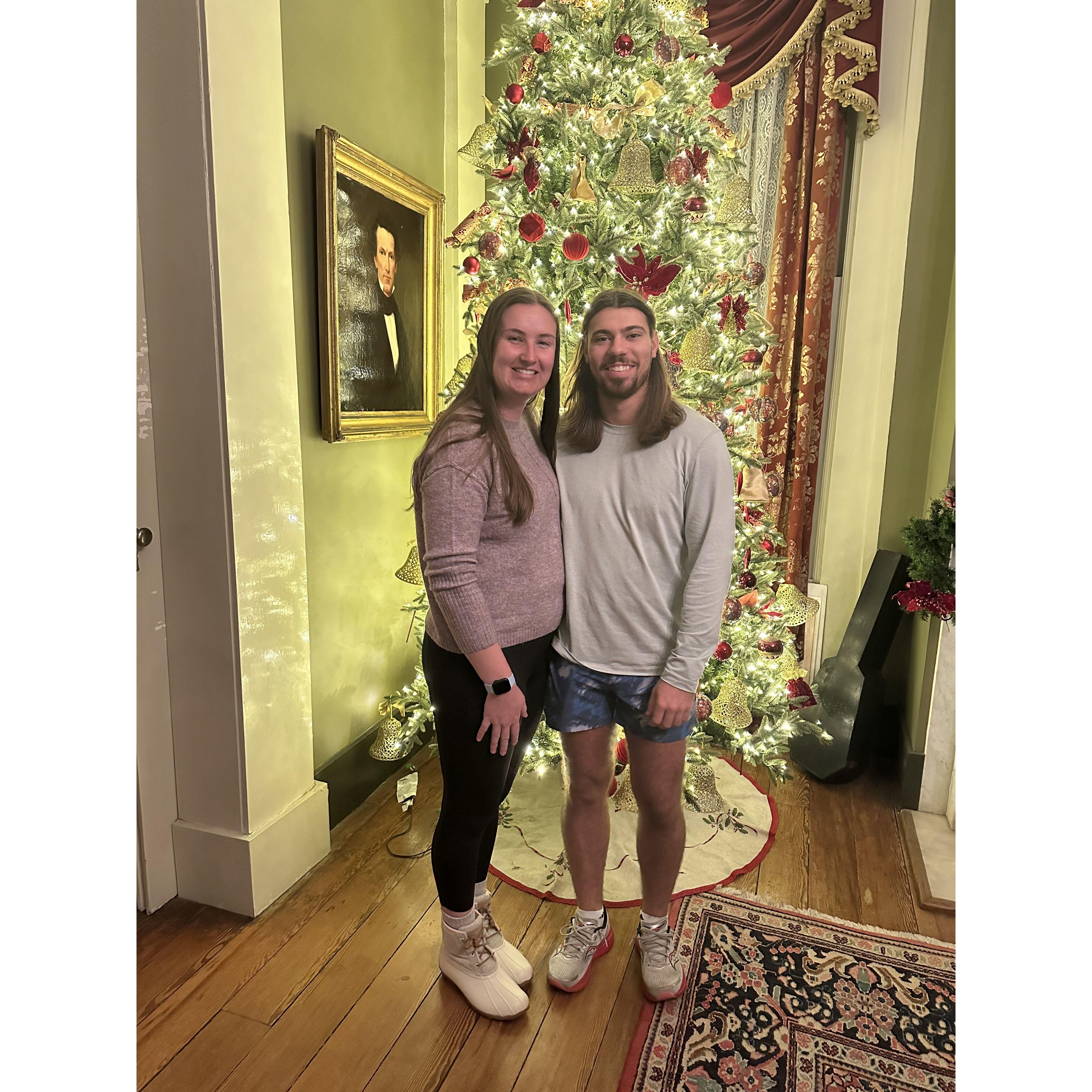 Christmas at Oakleigh (Kyle helped decorate at Lorna's internship)