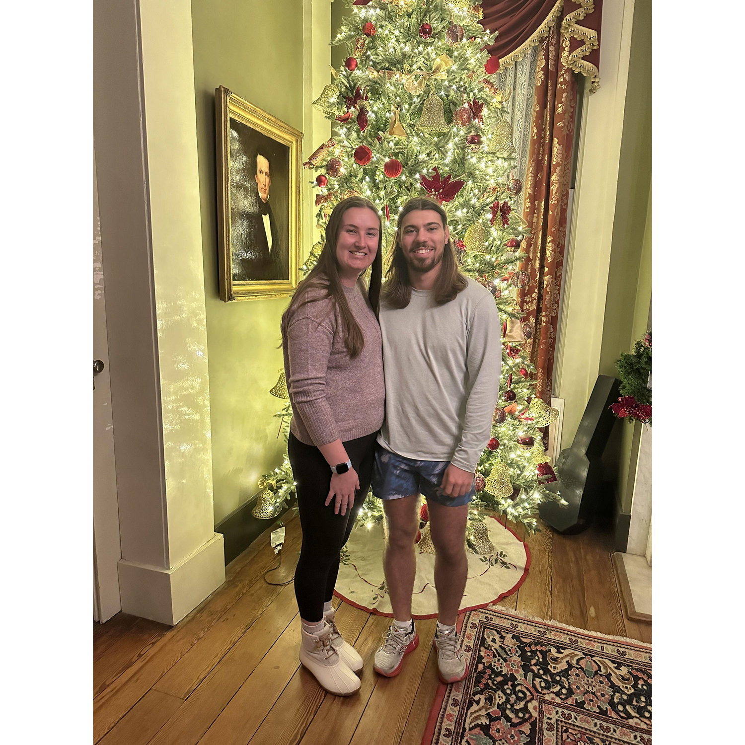 Christmas at Oakleigh (Kyle helped decorate at Lorna's internship)