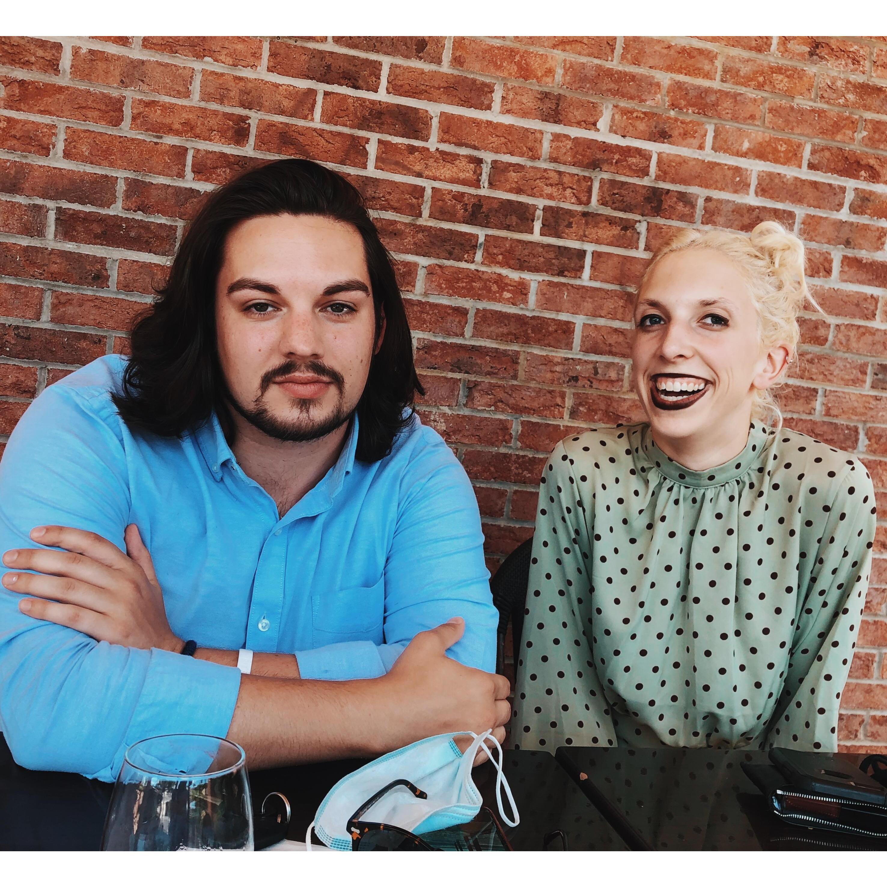 We were so so so tired in this photo, but also had been secretly dating for 4 days, and Alli’s mom didn’t know when she took this picture.